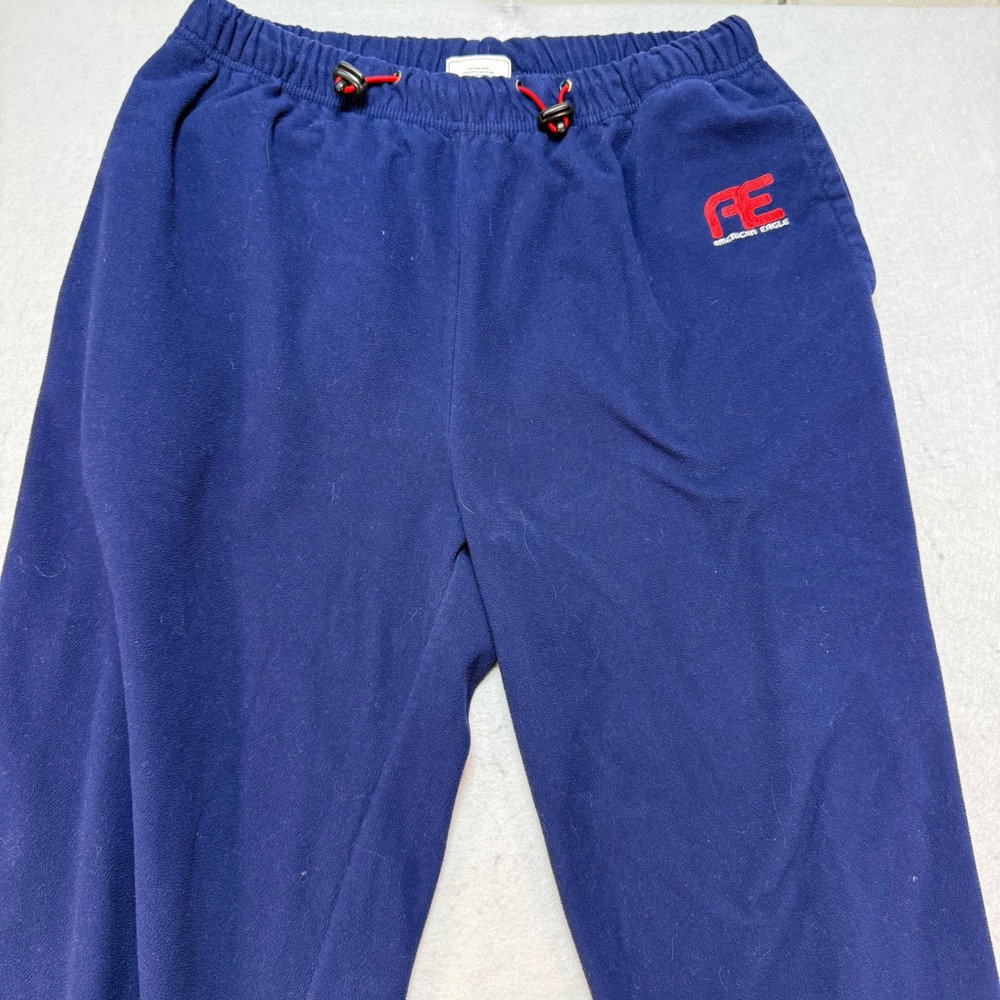 American Eagle Fleece Sweatpants Lounge Pants‎ Comfy Casual Red Logo M